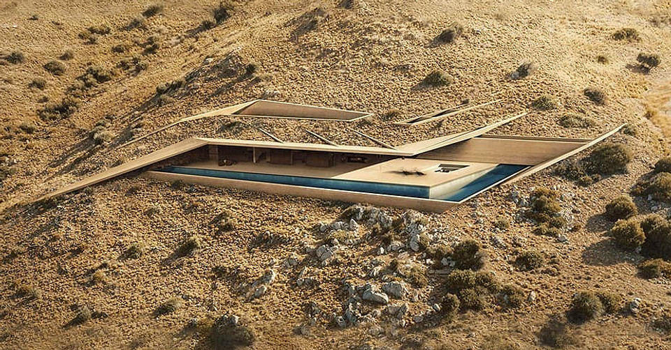 Дом в горе: классный проект представили в Греции