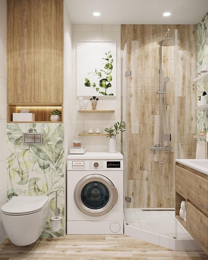 Дизайн ванной комнаты с душевой: 106 фото интерьеров