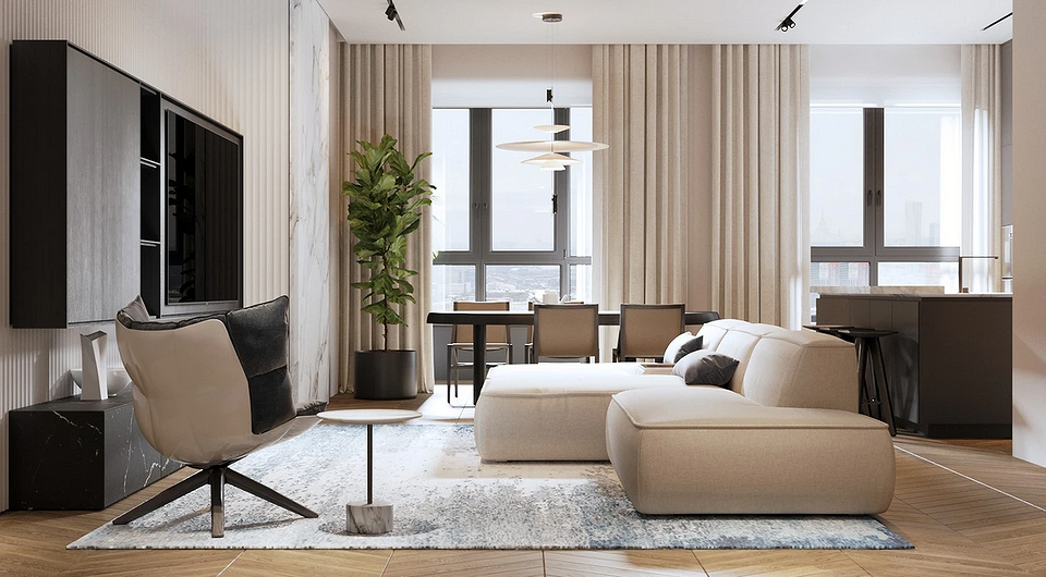 Выбирайте мебель, которая пропорциональна комнате