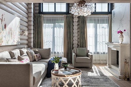 Как оформить деревянный дом в классическом стиле: пример интерьера для трех поколений семьи