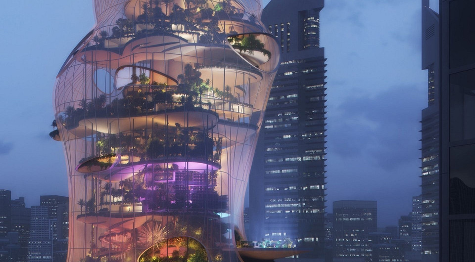 Посмотрите, как выглядит проект вертикального курорта в виде башни прямо посреди города