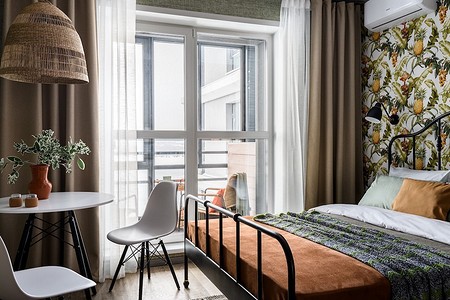 5 маленьких студий от дизайнеров, в которых поместилась кровать