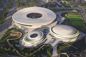 Бюро Захи Хадид показало визуализации международного спортивного центра в Китае