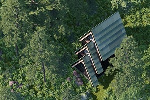Архитекторы показали проект треугольного дома в виде ели в итальянских Альпах