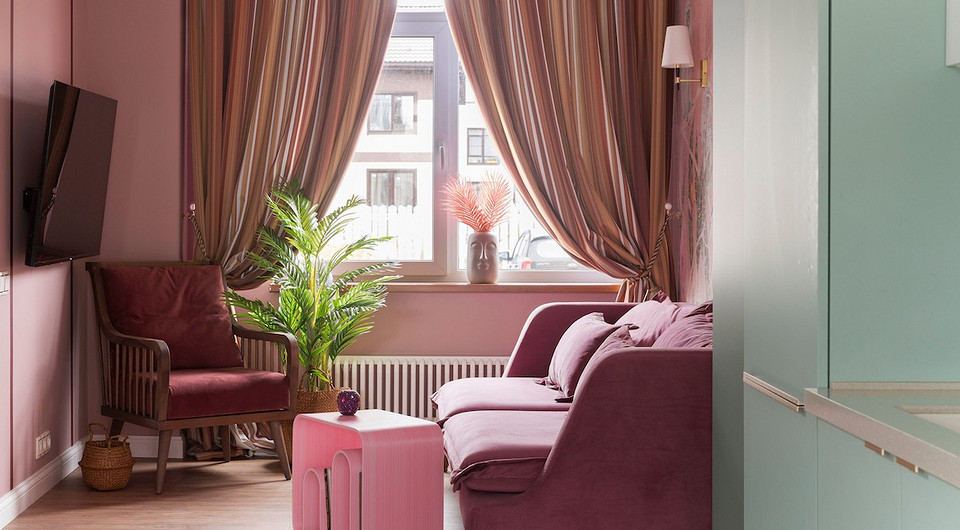 Двухэтажный дуплекс 75 кв. м с необычным интерьером для яркой хозяйки