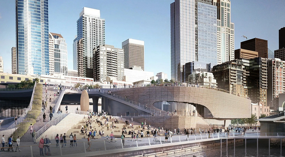 Как холм: архитекторы показали необычный проект городского океанариума