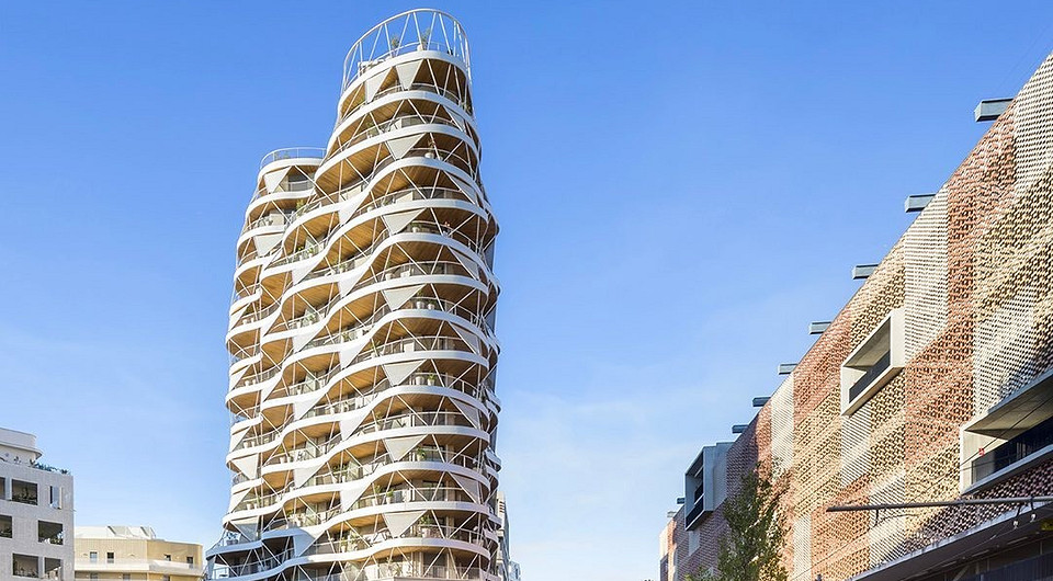 Узорчатый фасад: во Франции построили волнообразную башню