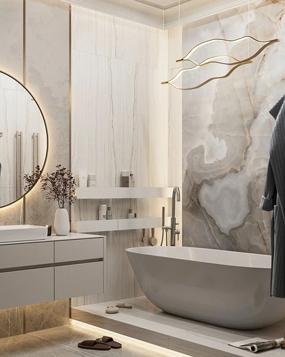 Дизайн ванной комнаты 2023: 108 фото модных трендов