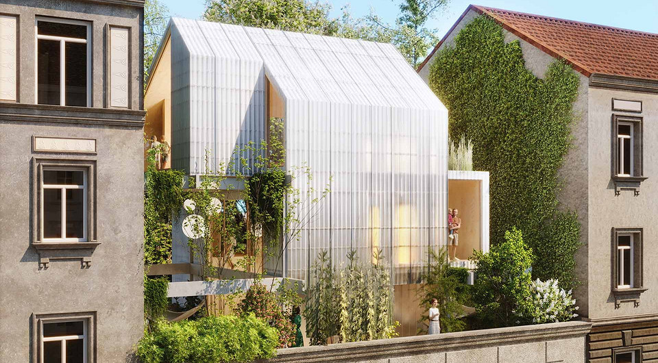 В Вене представили проект дома с садом на крыше здания