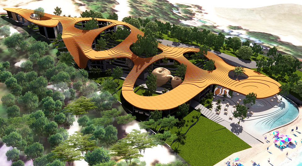 Отель с крышей-террасой: архитекторы показали необычный проект в Таиланде