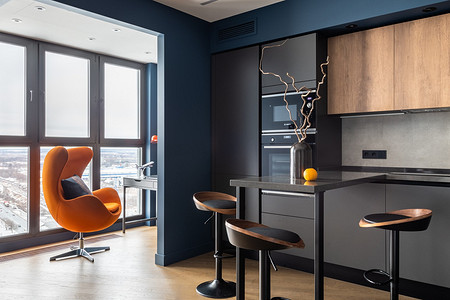 Интерьер для пилота: однокомнатная квартира 42 кв. м, которую превратили в двушку