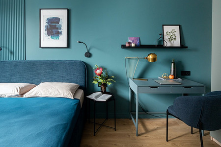 Маленькая и эффектная квартира 39 кв. м с отдельной спальней, кухней-гостиной и гардеробной