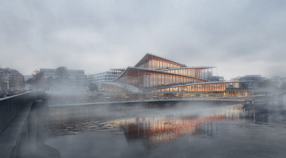 В Чехии построят филармонию со ступенчатой прогулочной крышей