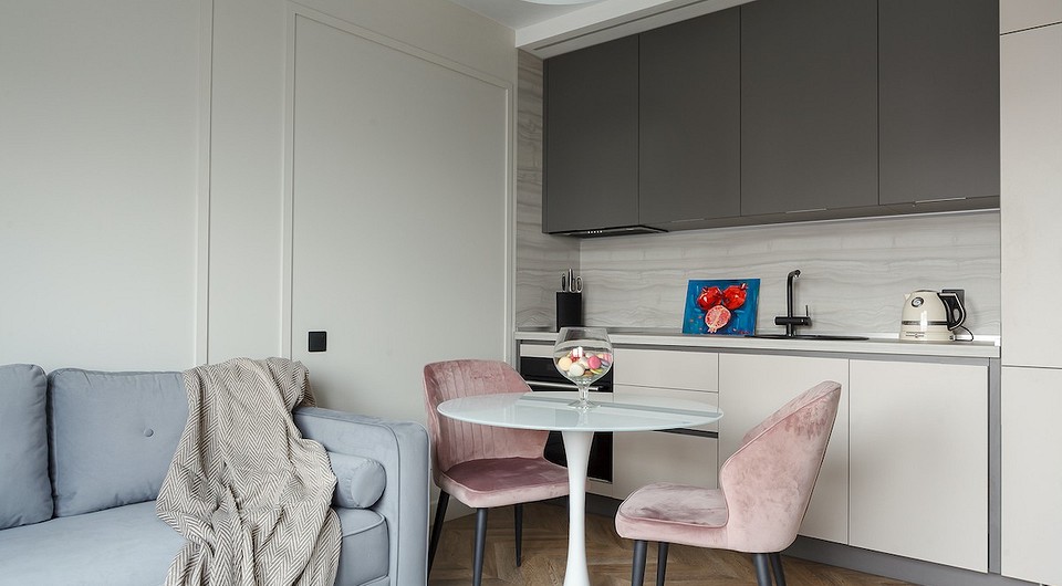 Как на 28 кв. м оформили спальню, кухню и гостиную? Реальный пример квартиры