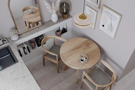 6 маленьких кухонь, где удачно вписали столовую зону (берите на заметку!)