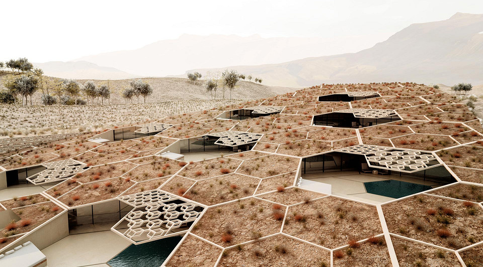 Архитекторы представили подземный отель, вырытый прямо в холме в Индии