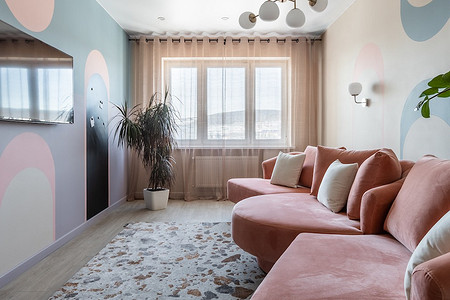 Трендовый интерьер однушки 42 кв. м для девушки-блогера