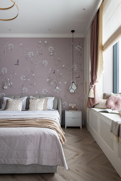 Красивые обои для спальни – модные тренды современного интерьера (фото)