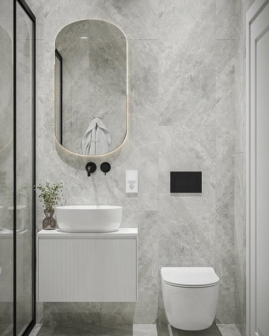 Интерьер ванной комнаты в современном стиле: тренды дизайна 2023–2024 с красивыми фото
