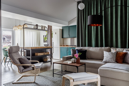 Как оформить интерьер для отдыха семьи с 5-ю детьми: реальный пример апартаментов в Адлере