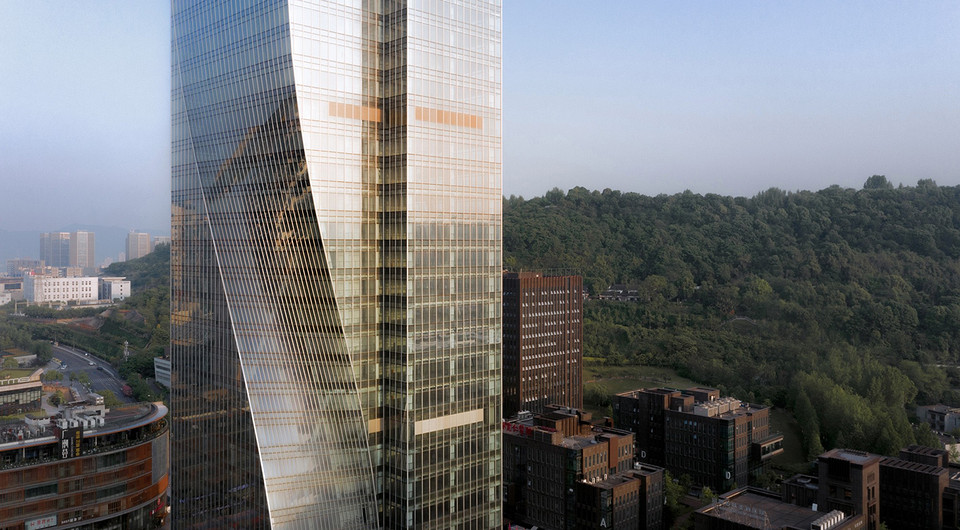 В Китае построили небоскреб с закрученным фасадом