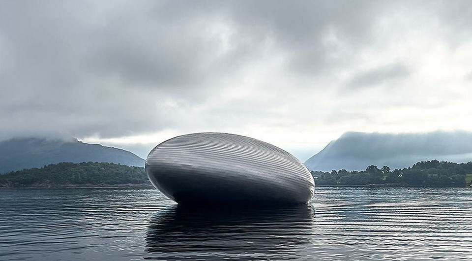 В Норвегии построили плавучий музей, покрытый «чешуей»