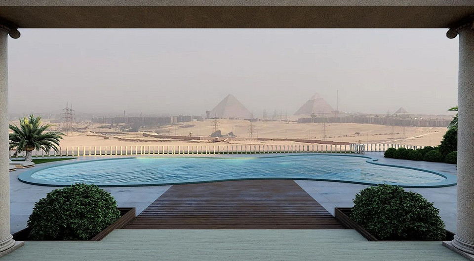 В Египте продается особняк с видом на пирамиды Гизы
