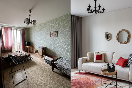 Потрясающее до и после в доме П-44: из «убитой» квартиры 53 кв. м — в новый стильный интерьер 