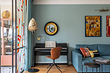 Голубая гостиная: сочетания цветов, идеи оформления и 104 фото