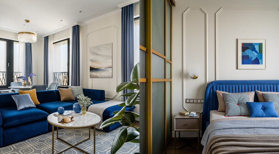 Мощная красота: квартира 71 кв. м в концепции моря, солнца и неба