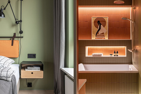 Яркие цвета и эффектные детали: маленькая квартира 48 кв. м, которая выглядит в два раза больше