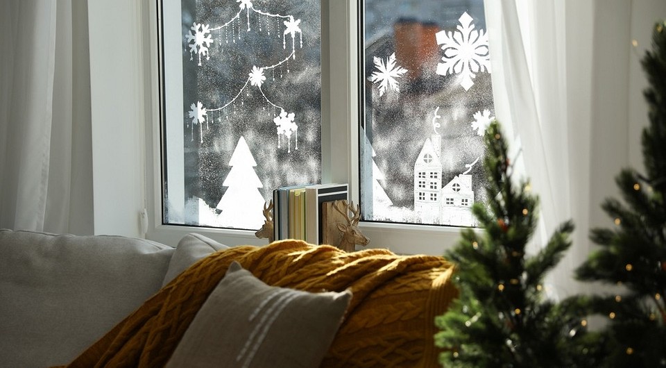 Как украсить окно на Новый год — Разное