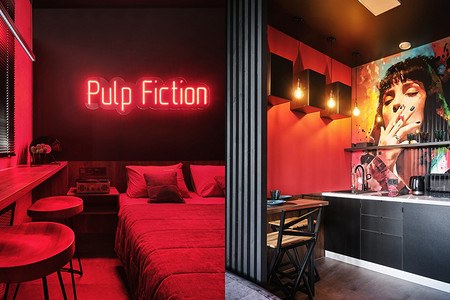 «Криминальное чтиво» в Тюмени: яркие апартаменты 18 кв. м