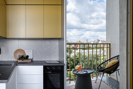 Почти двушка: маленькая квартира 29 кв. м для отдыха и восстановления сил, где уместили все