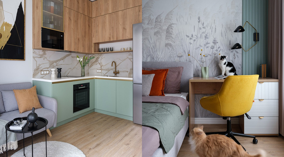 Идеально для жизни: квартира 42 кв. м для девушки и двух котов