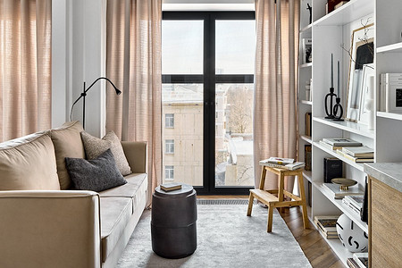 Маленькая уютная квартира 30 кв. м, где сочетаются современность и винтаж