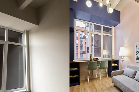 До и после: маленькая студия 25 кв. м от застройщика, которую дизайнер преобразил за 500 тыс. рублей