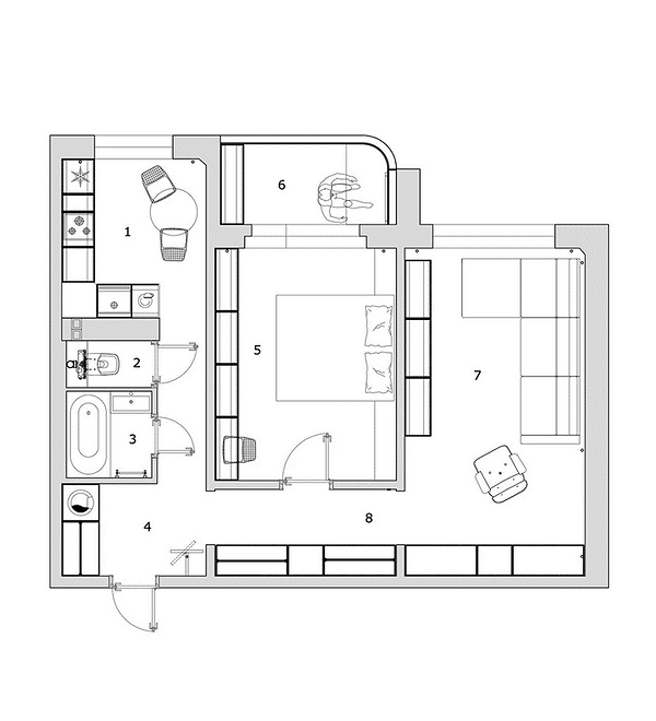 Квартира в панельном доме: дизайн, планировки и обзор проектов (115 фото) 
