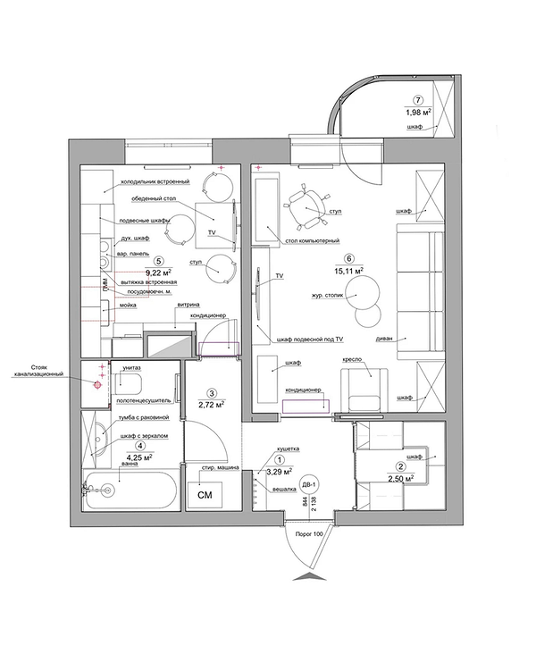 Квартира в панельном доме: дизайн, планировки и обзор проектов (115 фото) 