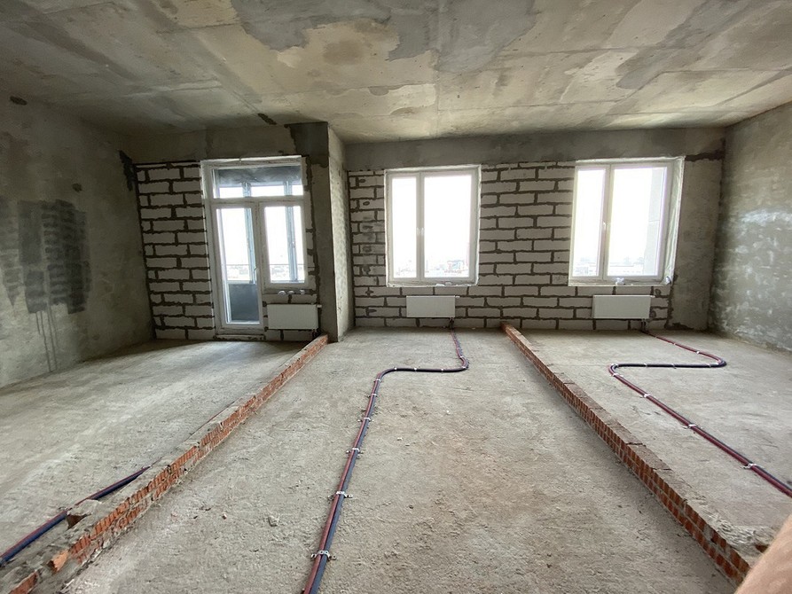 Из голого бетона &mdash; в уютный интерьер за 4 месяца: двухкомнатная квартира 60 кв. м в Москве 