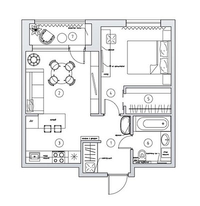 Как выглядит интерьер для себя? Пример маленькой квартиры 44 кв. м