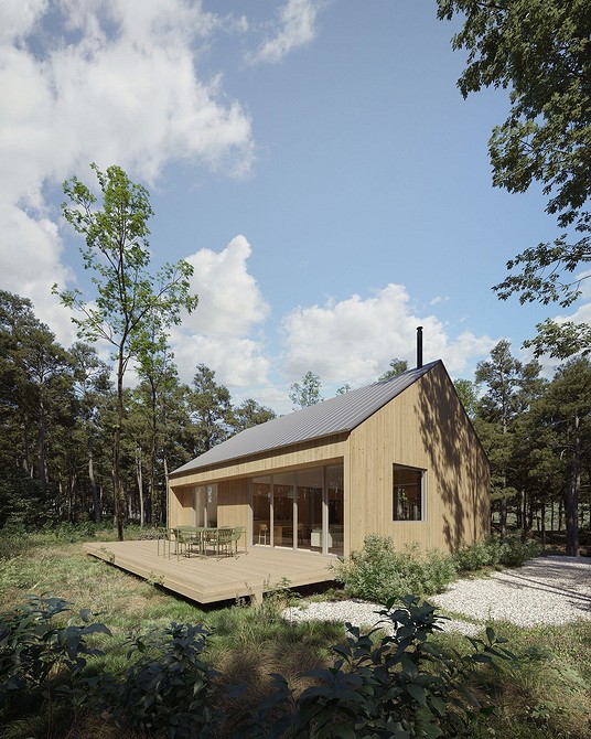 Одноэтажный дом с террасой: 8 классных проектов с планировками (103 фото)