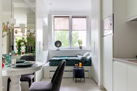 Как жить на 19 кв. м? Пример очень маленькой студии, где уместили все нужное