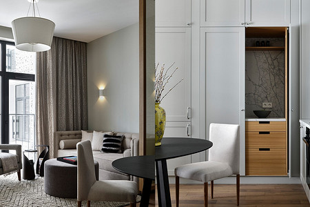 Интерьер с «секретом»: квартира 48 кв. м в стиле современной классики вне времени 