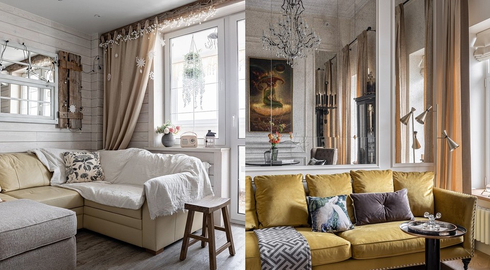 Как оформить стену за диваном? 7 потрясающих дизайнерских примеров сзеркалом