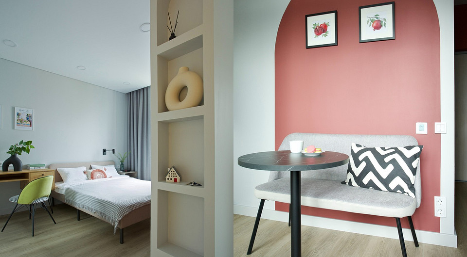 Притворяется однушкой: квартира 25 кв. м, где смогли разместить все