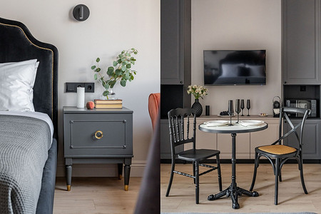 История и современность: квартира 27 кв. м в Санкт-Петербурге, где уместили все