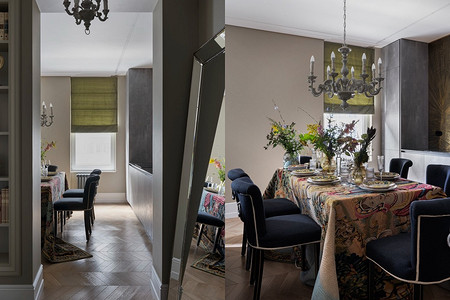 Квартира-будуар: сложные цвета, максимум функциональности и безупречный классический стиль