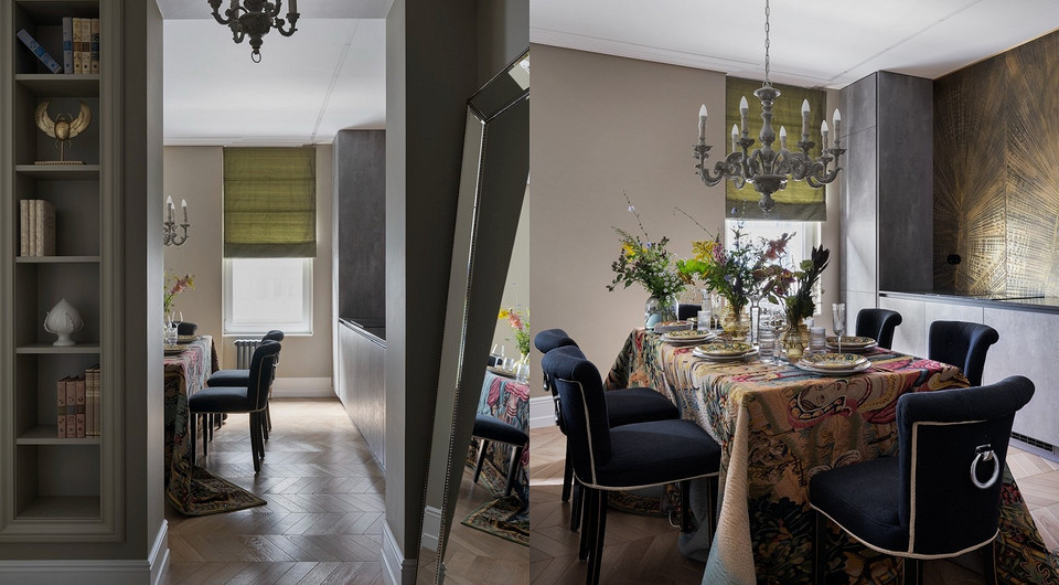 Квартира-будуар: сложные цвета, максимум функциональности и безупречный классический стиль
