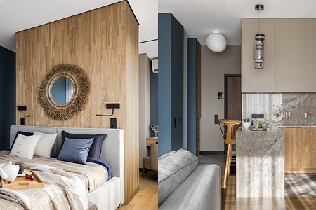 Квартира 82 кв. м для семьи со взрослыми детьми: минималистичный и роскошный интерьер 